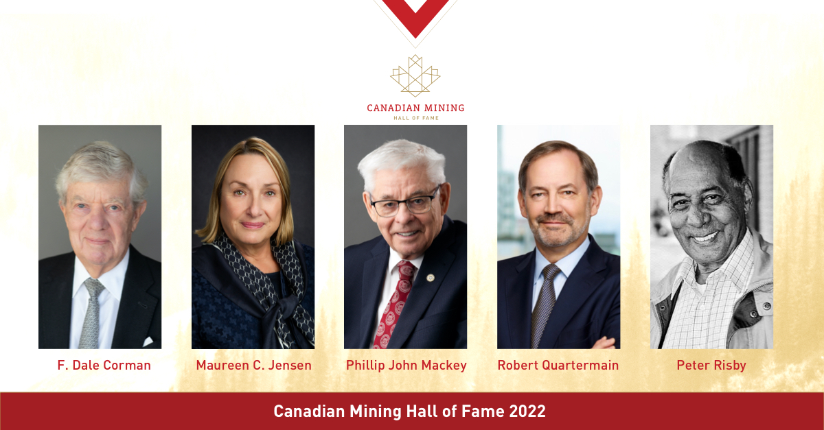 Five new Members to be Inducted into the Canadian Mining Hall of Fame in 2022